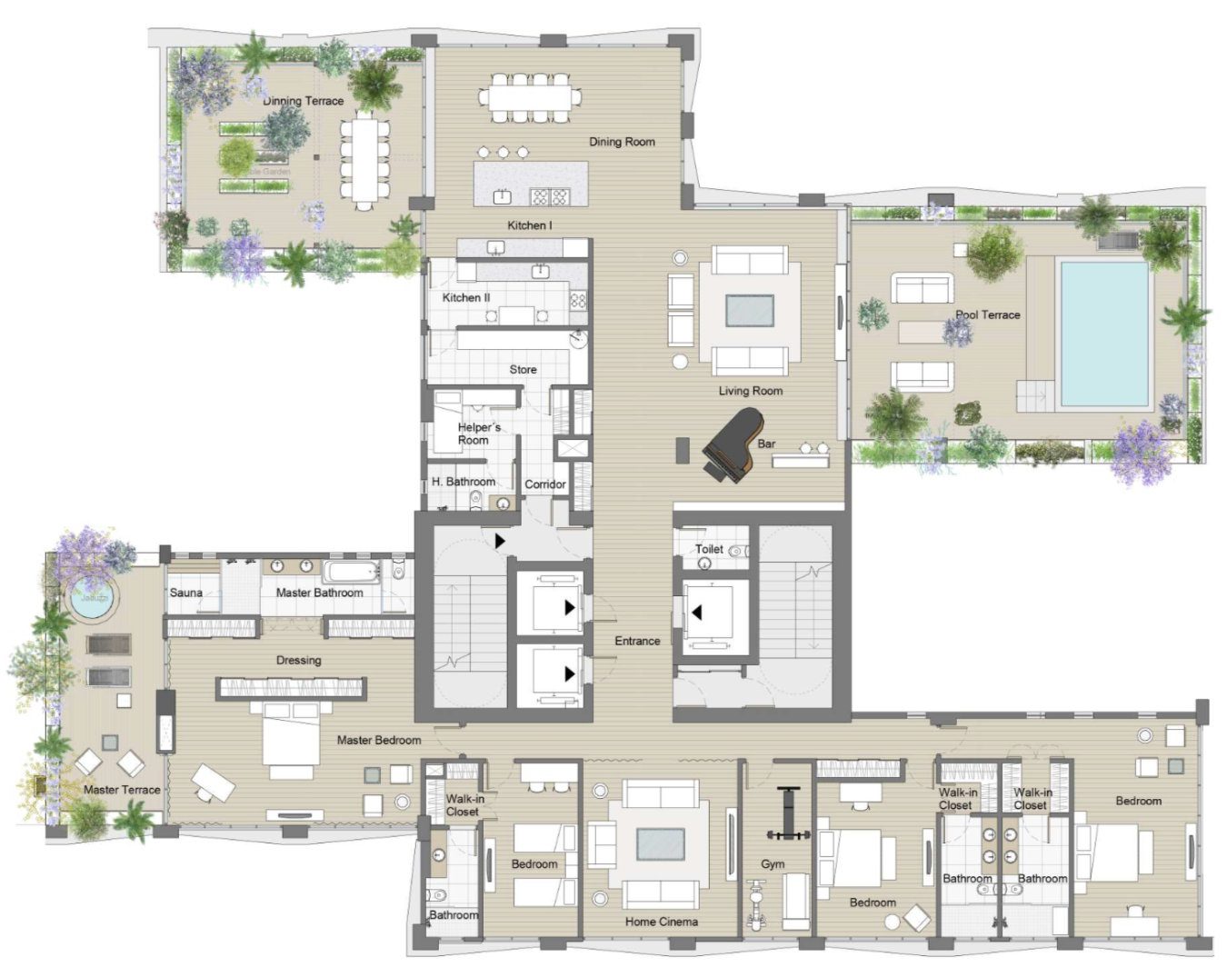 Plan of the Kefita top penthouse, Addis Abeba