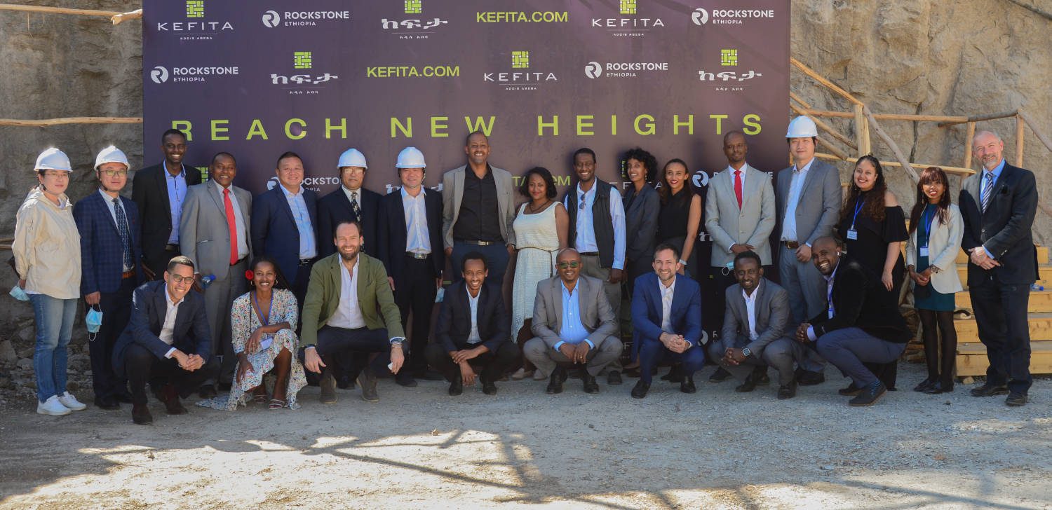 The Kefita team at the groundbreaking ceremony, January 2021