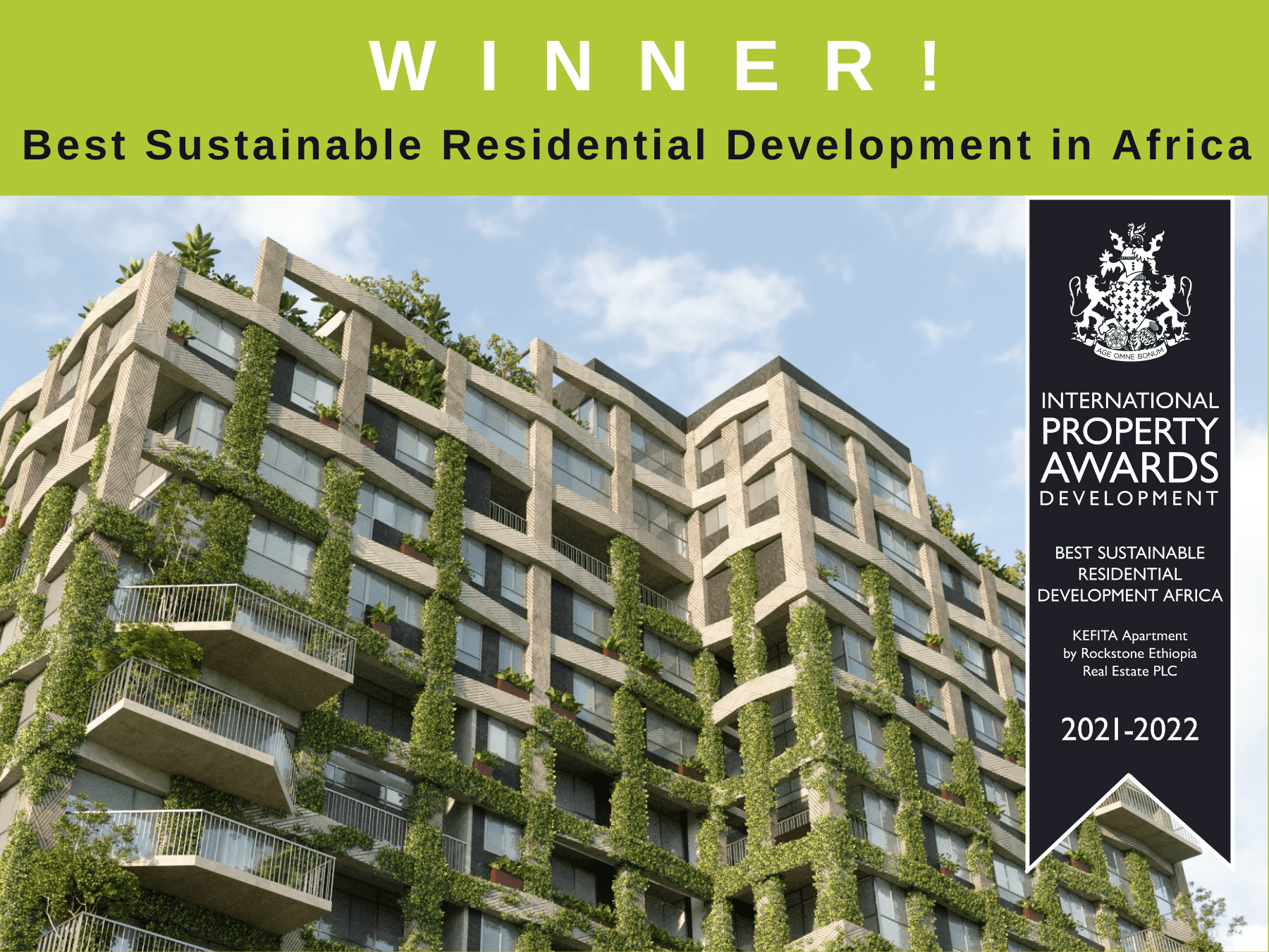Award Winner 2022 (1800 × 1200 px) (1800 × 1350 px) Kefita is the winner of the best sustainable residential development in Africa award